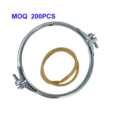 Σφιγκτήρες σωλήνων βαρέως τύπου με ρυθμιζόμενο πάχος φλάντζας και δομή δύο τεμαχίων για συστήματα συλλογής σκόνης σε SUS304