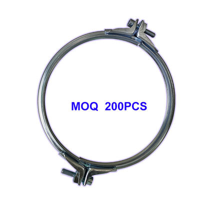 Σφιγκτήρας σωλήνα 150 mm με μπουλόνια με προσαρμοσμένη παραγωγή για συστήματα εξαερισμού και απομάκρυνσης σκόνης